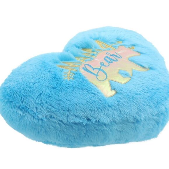 Way to Celebrate Mother’s Day Plush Blue Heart Shaped Decorative Pillow Mama B - Picture 3 of 8